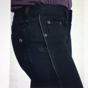 Rag and Bone skinny jeans with leather piping